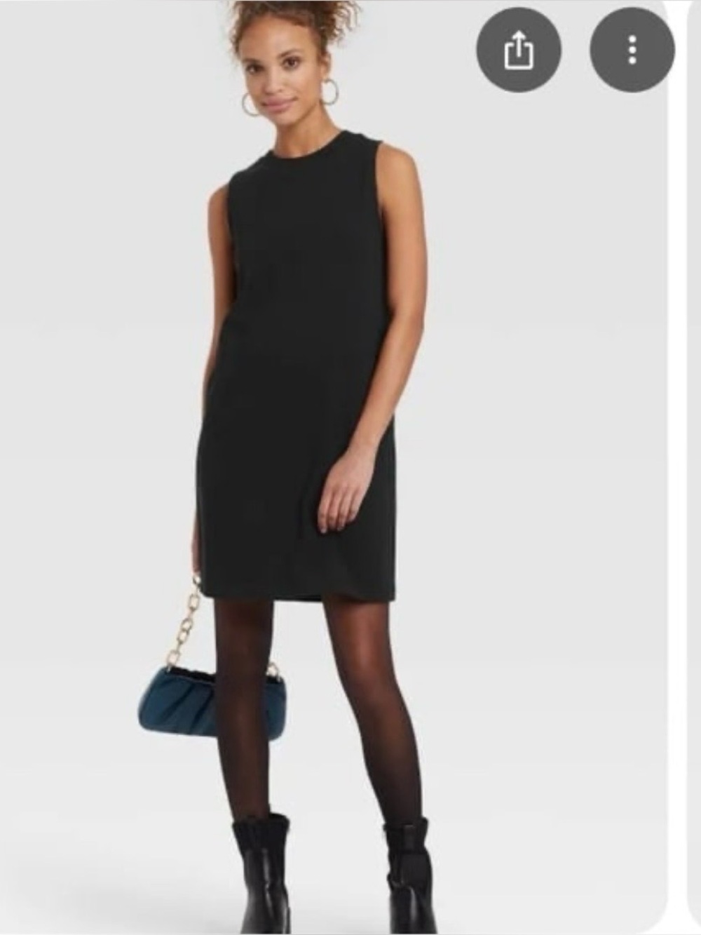 A New Day black crew-neck sleeveless mini shift dress